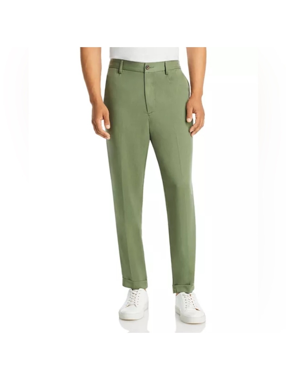Vince Solid Cuffed Regular Fit Pants In Yucca Pine Size 34 New WTag 275
